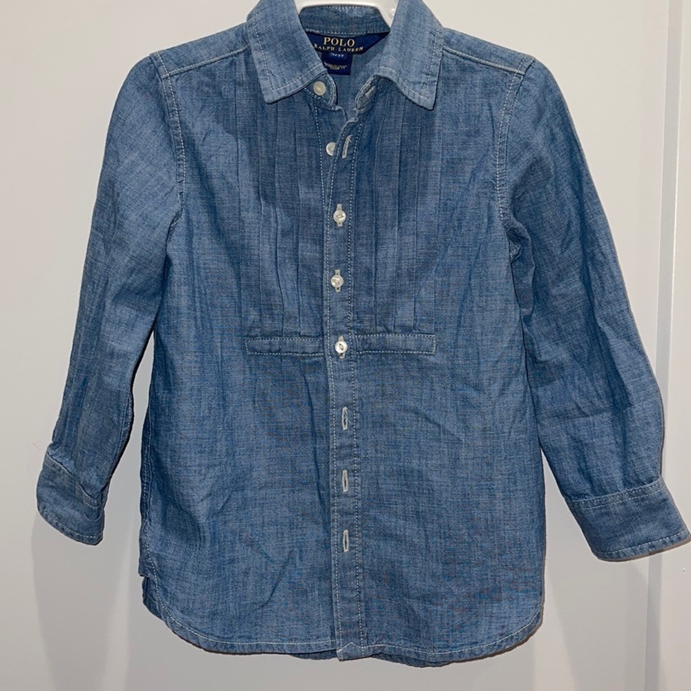 Polo Ralph Lauren blue Jean Company. Long sleeve shirt.  3 TODDLER